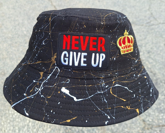 "Never Give Up" Bucket Hat