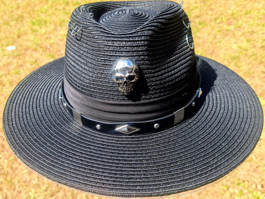 "Ghost Rider Black" Straw Hat