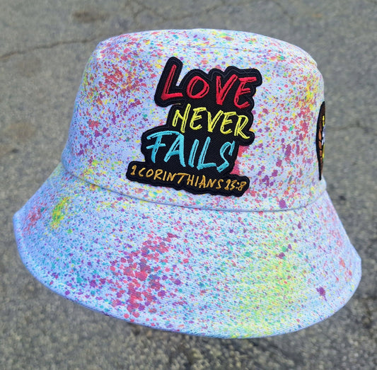 "Love Never Fails" Bucket Hat